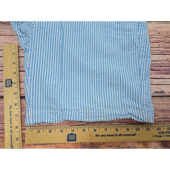 Vineyard Vines Mens Seersucker Club Shorts 38 Blue Striped Lightweight - Picture 7 of 7